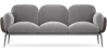 Buy 3-Seater Sofa - Upholstered in Velvet - Vandan Light grey 60652 - in the UK