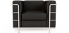 Buy Design Armchair - Upholstered in Vegan Leather - Lecur Black 60657 - in the UK