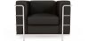 Buy Design Armchair - Upholstered in Vegan Leather - Lecur Black 60657 - in the UK