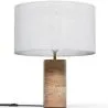 Buy Table Lamp with Marble Base - Sidney White 60663