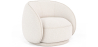 Buy Curved armchair upholstered in bouclé fabric - Callum White 60693 - in the UK