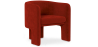 Buy Velvet Upholstered Armchair - Callum Red 60700 at Privatefloor