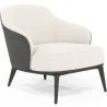 Buy Upholstered Armchair in Boucle Fabric - Luc White 60705