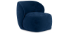 Buy Velvet Upholstered Armchair - Mykel Dark blue 60702 in the United Kingdom