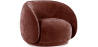 Buy Curved Velvet Upholstered Armchair - Callum Chocolate 60692 at Privatefloor