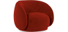 Buy Curved Velvet Upholstered Armchair - Callum Red 60692 with a guarantee