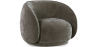 Buy Curved Velvet Upholstered Armchair - Callum Taupe 60692 in the United Kingdom