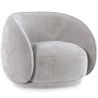 Curved Velvet Upholstered Armchair - Cally image 9