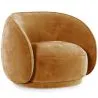 Buy Curved Velvet Upholstered Armchair - Cally Mustard 60692