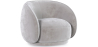 Buy Curved Velvet Upholstered Armchair - Callum Light grey 60692 in the United Kingdom