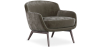 Buy Velvet Upholstered Armchair - Jenna Taupe 60694 in the United Kingdom