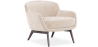Buy Velvet Upholstered Armchair - Jenna Beige 60694 - in the UK