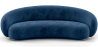 Buy Velvet Curved Sofa - 3/4 Seats - Souta Dark blue 60691 - prices