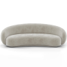 Buy Velvet Curved Sofa - 3/4 Seats - Souta Beige 60691 - in the UK
