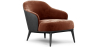 Buy  Velvet Upholstered Armchair - Luc Chocolate 60704 in the United Kingdom