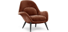 Buy Velvet Upholstered Armchair - Uyere Chocolate 60706 in the United Kingdom