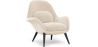 Buy Velvet Upholstered Armchair - Uyere Beige 60706 in the United Kingdom