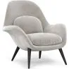 Buy Velvet Upholstered Armchair - Uyere Light grey 60706