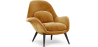 Buy Velvet Upholstered Armchair - Uyere Mustard 60706 - in the UK