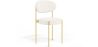 Dining Chair - Upholstered in Bouclé Fabric - Golden Metal - Margot image 9