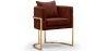 Buy Dining Chair - With armrests - Upholstered in Velvet - Giorgia Chocolate 61009 - prices