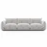 Buy 3-Seater Sofa - Velvet Upholstery - Wers Light grey 61013