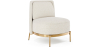Buy Designer Armchair - Upholstered in Bouclé Fabric - Kanla White 61015 - in the UK