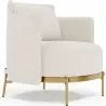 Buy Designer Armchair - Upholstered in Bouclé Fabric - Terrec White 61017