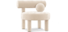 Buy  Armchair - Upholstered in Velvet - Klena Beige 60696 - in the UK
