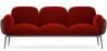 Buy 3-Seater Sofa - Upholstered in Velvet - Vandan Red 60652 - in the UK