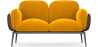 Buy 2-Seater Sofa - Upholstered in Velvet - Vandan Yellow 60651 home delivery