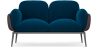 Buy 2-Seater Sofa - Upholstered in Velvet - Vandan Dark blue 60651 in the United Kingdom