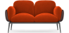 Buy 2-Seater Sofa - Upholstered in Velvet - Vandan Brick 60651 with a guarantee
