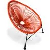 Buy Acapulco Chair - Black Legs Orange 58294