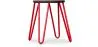 Round Stool - Industrial Design - Wood & Steel - 43cm - Hairpin image 9