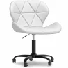 Office Chair with Wheels - Swivel Desk Chair - Upholstered in Faux Leather - Black Wito Frame image 9