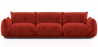Buy 3-Seater Sofa - Velvet Upholstery - Wers Red 61013 - in the UK