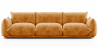 Buy 3-Seater Sofa - Velvet Upholstery - Wers Mustard 61013 in the United Kingdom