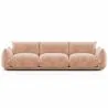 Buy 3-Seater Sofa - Velvet Upholstery - Wers Cream 61013