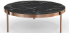 Buy Black Marble Coffee Table - 50cm Diameter - Fika Black 61093 - in the UK