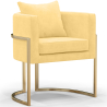 Buy Dining Chair - With armrests - Upholstered in Velvet - Giorgia Yellow 61009 in the United Kingdom