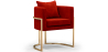 Buy Dining Chair - With armrests - Upholstered in Velvet - Giorgia Red 61009 - prices