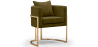 Buy Dining Chair - With armrests - Upholstered in Velvet - Giorgia Olive 61009 - in the UK