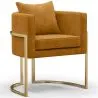 Buy Dining Chair - With armrests - Upholstered in Velvet - Giorgia Mustard 61009