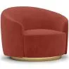 Curved Design Armchair - Upholstered in Velvet - Herina image 9