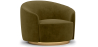 Buy Curved Design Armchair - Upholstered in Velvet - Herina Olive 60647 in the United Kingdom