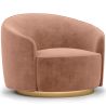 Curved Design Armchair - Upholstered in Velvet - Herina image 9