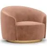 Curved Design Armchair - Upholstered in Velvet - Herina image 9