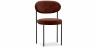 Buy Dining Chair - Upholstered in Velvet - Black Metal - Margot Chocolate 61003 in the United Kingdom