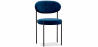 Buy Dining Chair - Upholstered in Velvet - Black Metal - Margot Dark blue 61003 - prices